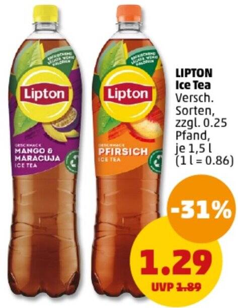 LIPTON Ice Tea 1,5 L Angebot bei PENNY