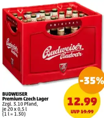 PENNY BUDWEISER Premium Czech Lager 20x0,5 L Angebot