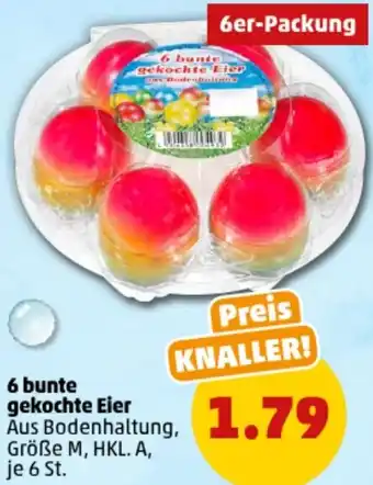 PENNY 6 bunte gekochte Eier Angebot