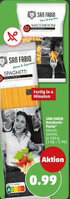 PENNY SAN FABIO Kurzkoch Pasta 500 g Angebot