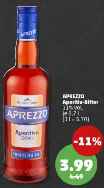 PENNY APREZZO Aperitiv-Bitter 0,7 L Angebot