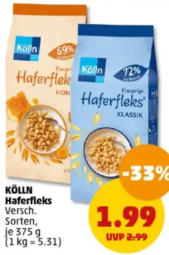 PENNY KÖLLN Haferfleks 375 g Angebot