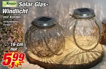 Posten Börse KYNAST Solar Glas Windlicht Angebot