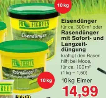 Jawoll Eisendünger oder Rasendünger mit Sofort und Langzeitdüngung 10 kg Eimer Angebot