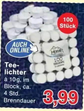 Jawoll Teelichter 100 Stück Angebot