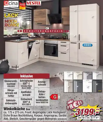Poco Qcina Winkelküche Eco Angebot