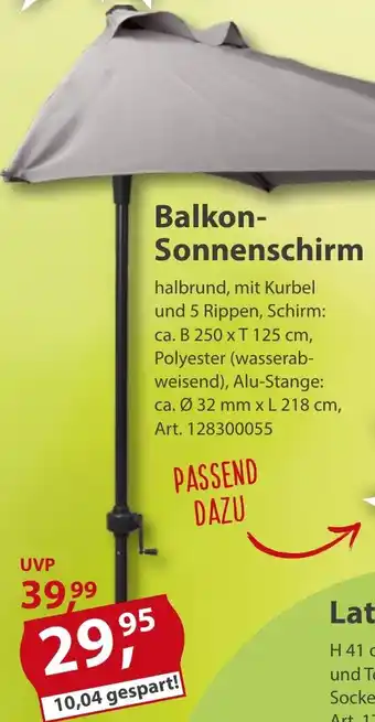 Sonderpreis Baumarkt Balkon Sonnenschirm Angebot