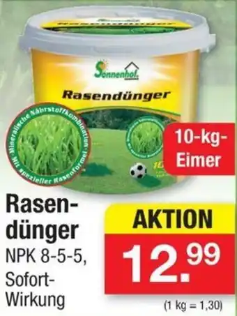 Zimmermann Sonnenhof Rasendünger 10 kg Eimer Angebot