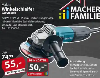 Sonderpreis Baumarkt Makita Winkelschleifer GA5030R Angebot