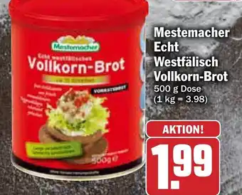 AEZ Mestemacher Echt Westfälisch Vollkorn Brot 500g Angebot