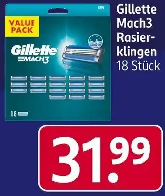 Rossmann Gillette Mach3 Rasierklingen 18 Stück Angebot