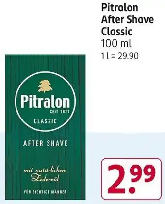 Rossmann Pitralon After Shave Classic 100 ml Angebot