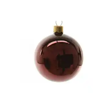 ManoMano Weihnachtskugel aus glänzendem dunkelrotem Baumschmuckglas cm 15 Angebot