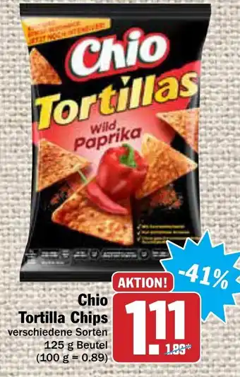 AEZ Chio Tortilla Chips 125g Beutel Angebot