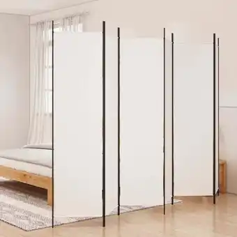 ManoMano Maisonchic - 6-tlg. Paravent Raumteiler Trennwand Stellwand Sichtschutz BalkonWeiß 300x200 cm Stoff XDFNX447503 Angebot