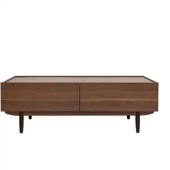 ManoMano Couchtisch mit Schubladen aus dunklem Holz B120 cm sanaa - Nussbaum Angebot