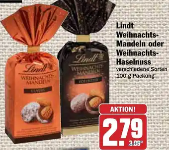 AEZ Lindt Weihnachts Mandeln oder Weihnachts Haselnuss 100g Angebot