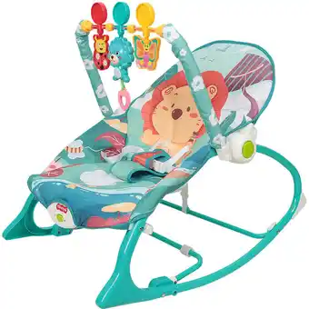 ManoMano Haloyo - Babywippe Babyschaukel Babyschaukelstuhl Baby Wippe Schaukelwippe mit Sicherheitsgurt Lernspielzeug 806043cm blau Angebot