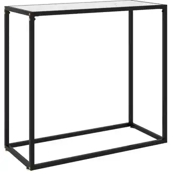 ManoMano Konsolentisch Beistelltisch - Flurtisch Weiß 80x35x75 cm Hartglas BV130262 - BonneVie - Weiß Angebot