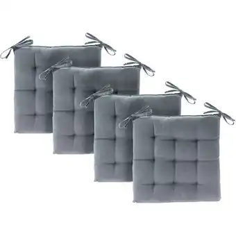 ManoMano Etérea - Basic Sitzkissen für Innen- und Außenbereich 40x40 cm Grau 4er Set - Grau Angebot