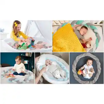 ManoMano Randaco - Bettschlange Geflochten Bettumrandung, Babybett Nestchen Stoßfänger Dekoration, für Krippe Kinderbett, Weiche Krist Angebot