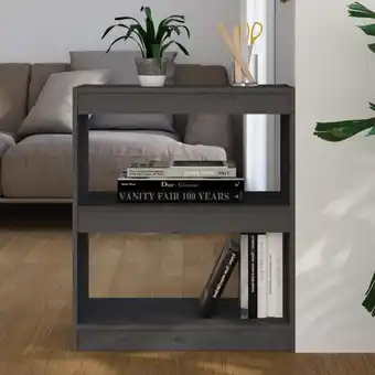 ManoMano Bücherregal Küchenregal Regal für Wohnzimmer Büro und Flur Grau 60x30x71,5 cm Massivholz Kiefer DE50339 - Grau Angebot