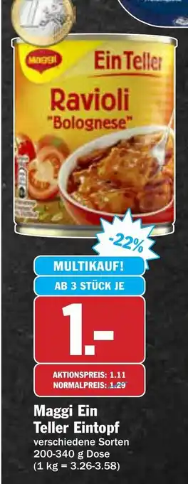 AEZ Maggi Ein Teller Eintopf 200-340g Angebot