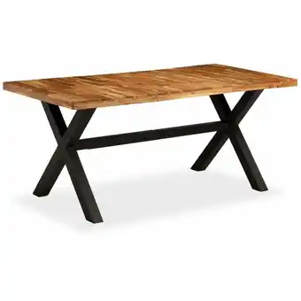 ManoMano Esstisch Tisch für Wohnzimmer, Küche, Esszimmer Akazien- und Mangoholz Massiv 180 x 90 x 76 cm DE74359 - Braun Angebot