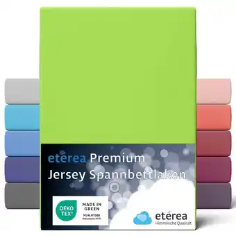 ManoMano Etérea - Premium Jersey Spannbettlaken Apfelgrün 180x200 - 200x200 cm - Apfelgrün Angebot