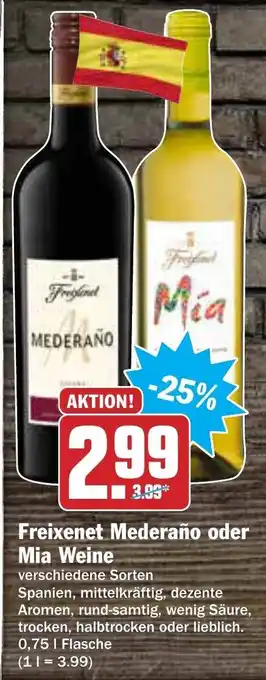 AEZ Freixenet Mederaño oder Mia Weine 0,75L Angebot