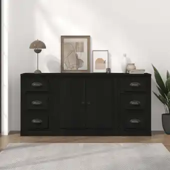 ManoMano 3 Stk. Sideboard Kommode Küchenschrank Aufbewahrungsschrank Schwarz Holzwerkstoff NNDG9737 Maisonchic Angebot