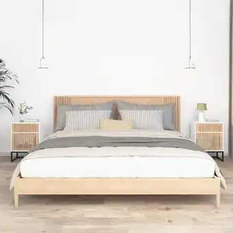 ManoMano 2er-Set Nachttische Nachtschränke Nachtkommoden Beistelltische Weiß 40x30x55,5 cm Holzwerkstoff & Eisen FNTDX572799 Maisonchi Angebot