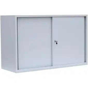 ManoMano Steelboxx - Schiebetürenschrank, Sideboard, Büroschrank 750 x 1200 x 450 mm, lichtgrau Angebot