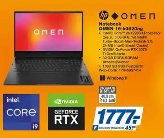 expert Techno Land hp Notebook OMEN 16-k0620ng Angebot