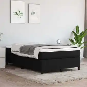 ManoMano Boxspringbett Doppelbett Bett für Schlafzimmer Schwarz 120x200 cm Stoff DE82296 - Schwarz Angebot