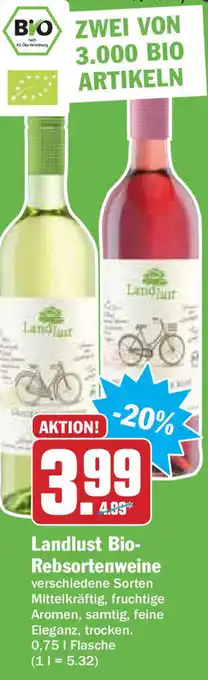 Hit Landlust Bio Rebsortenweine 0,75L Angebot