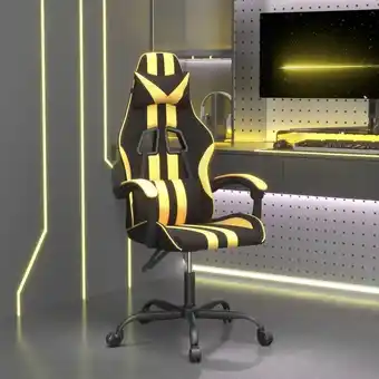 ManoMano Maisonchic - Gaming-Stuhl Drehbar Schreibtischstuhl Chefsessel Schwarz und Golden Kunstleder DE81257 - Gold Angebot