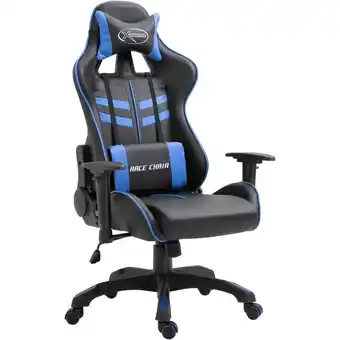 ManoMano Maisonchic - Gaming-Stuhl Schreibtischstuhl Chefsessel Blau Kunstleder DE42076 - Blau Angebot