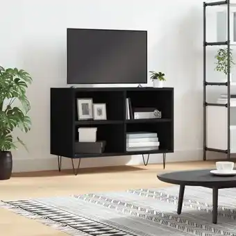 ManoMano Bonnevie - Moderne TV-Möbel, TV-Lowboard TV-Schrank für das Wohnzimmer Schwarz 69,5x30x50 cm Holzwerkstoff -FV95175 - Schwarz Angebot