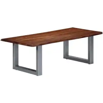 ManoMano Couchtisch,Beistelltisch,Kaffeetisch,Sofatisch mit lebenden Kanten 115x60x40 cm Massivholz Akazie -91051 - Braun Angebot