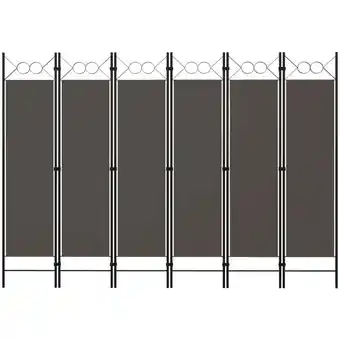 ManoMano Maisonchic - 6-tlg. Raumteiler Paravent Trennwand Stellwand Sichtschutz Balkon Anthrazit 240 x 180 cm XDFNX508337 Angebot