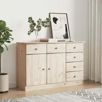 ManoMano Sideboard,Küchenschrank,Kommode,Beistellschrank alta 112x35x73 cm Massivholz Kiefer CEIN231124 Bonnevie Angebot