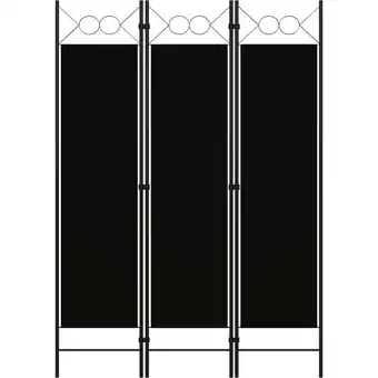 ManoMano Maisonchic - 3-tlg. Raumteiler Paravent Trennwand Stellwand Sichtschutz Balkon Schwarz 120 x 180 cm XDFNX713170 Angebot