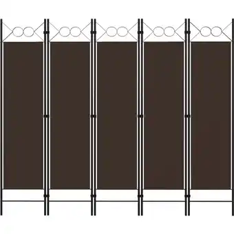 ManoMano Maisonchic - 5-tlg. Raumteiler Paravent Trennwand Stellwand Sichtschutz Balkon Braun 200 x 180 cm XDFNX832037 Angebot