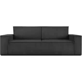 ManoMano Napi Sofa 3 Sitzer mit Schlaffunktion, in Pet Friendly Cord-Stoff, grau - Konsimo Angebot