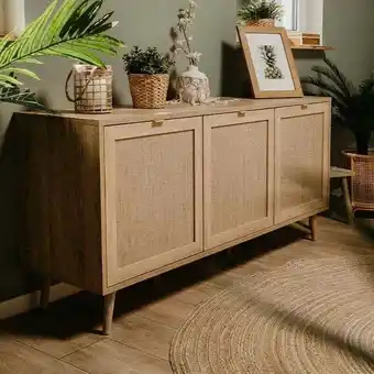 ManoMano Bali 51A Sideboard 3 Türen in Korboptik Angebot