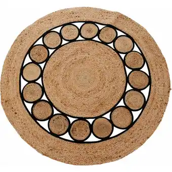 ManoMano Home Styling - Boho-Teppich aus Jute, rund, ø 120 cm Angebot