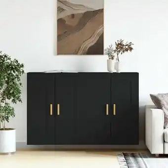 ManoMano 2 Stk. Wandschränke,Wandhängeschrank,Badschrank,Küchenschrank Schwarz Holzwerkstoff VMIEB52219 Maisonchic Angebot