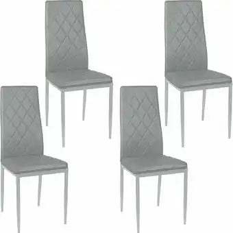 ManoMano Polsterstuhl Haloyo mit Metallbeinen,Stuhl,4er Set,bis 120 kg belastbar,hellgrau Angebot