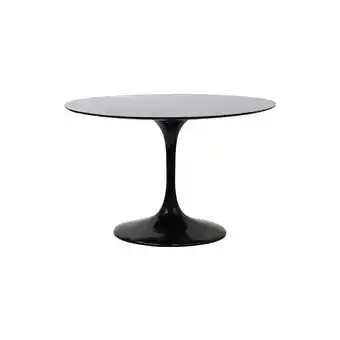 ManoMano Runder Tulipan Tisch Fiberglas - 120cm Schwarz - Kunststoff, Fiberglas, Metall - Schwarz Angebot